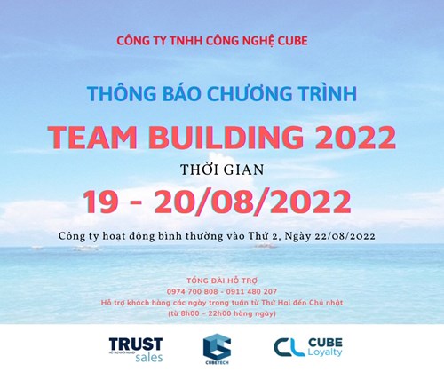 Thông báo chương trình hoạt động Team Building 2022